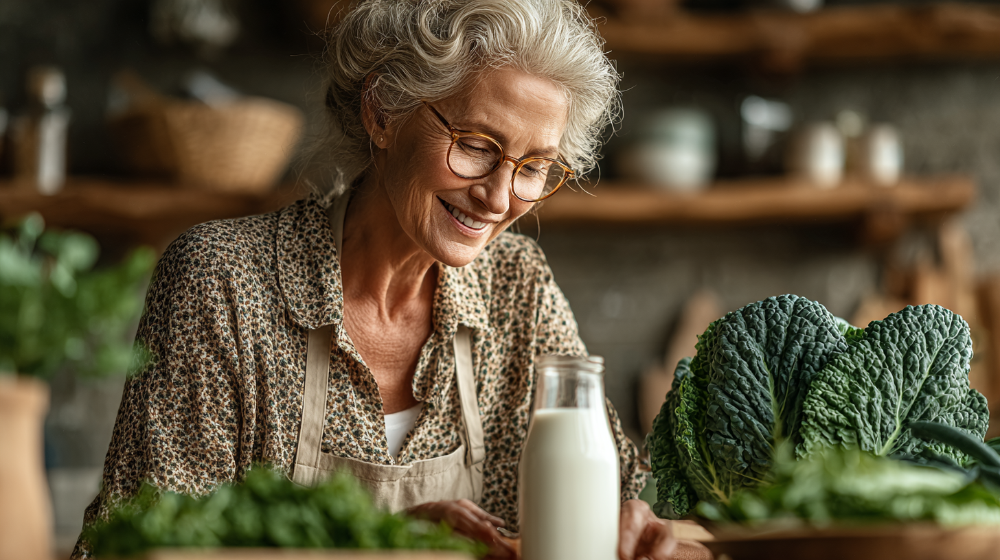 Старші люди готують здорову їжу разом
